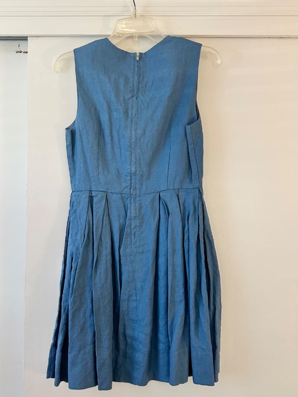 NWT GAP Linen Mini Dress Blue - Picture 8 of 8